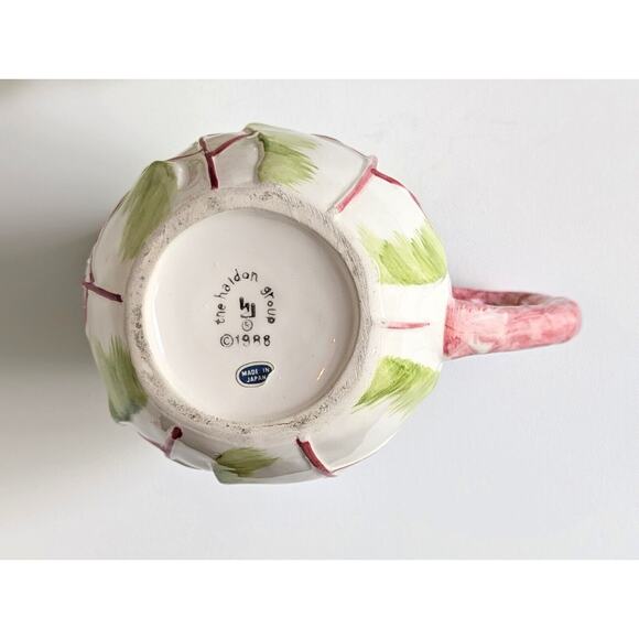 Vintage The Haldon Group Tobacco Leaf Pitcher & Handled Bowl – Hand Painted 1988 - Picture 10 of 11